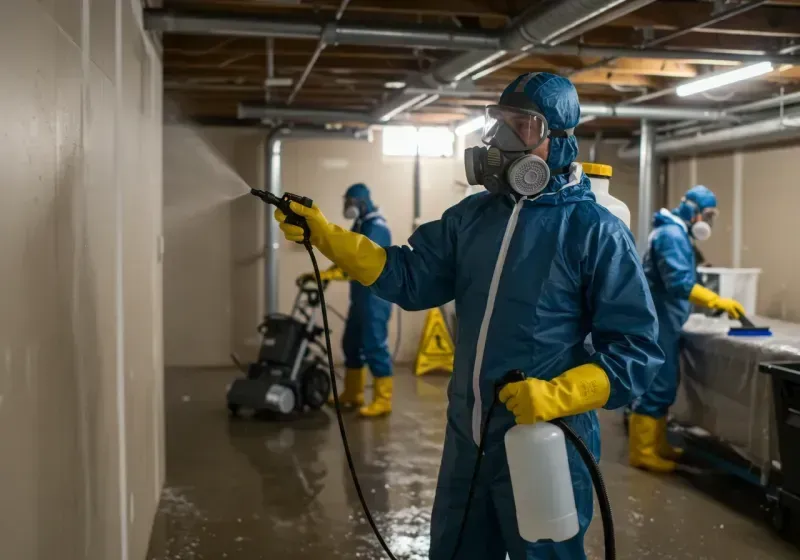 Basement Sanitization and Antimicrobial Treatment process in Frankfort, KY