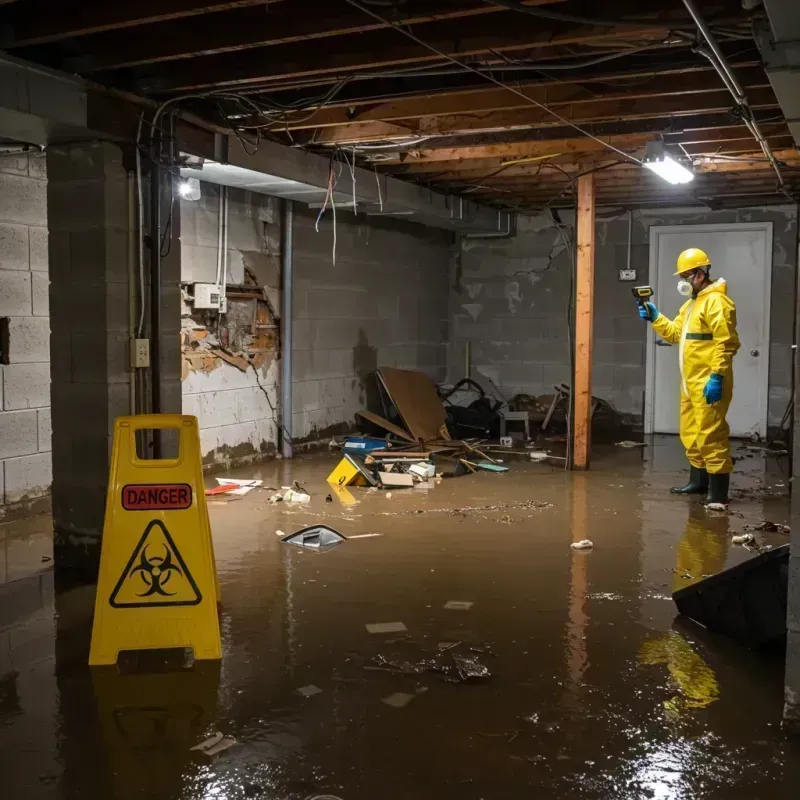 Flooded Basement Electrical Hazard in Frankfort, KY Property